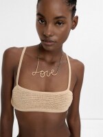 Collar Corto Con Piedras Love dorado