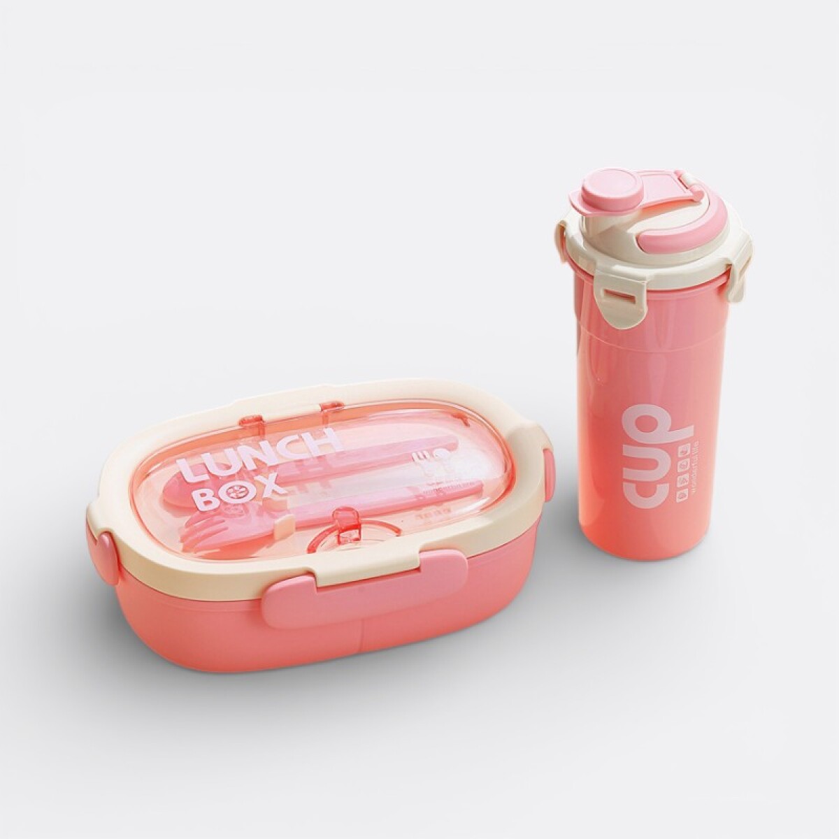 Set De Lonchera Escolar Completo - Rosa 