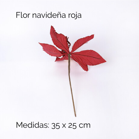 Flor Navideña Roja 35x25cm Unica