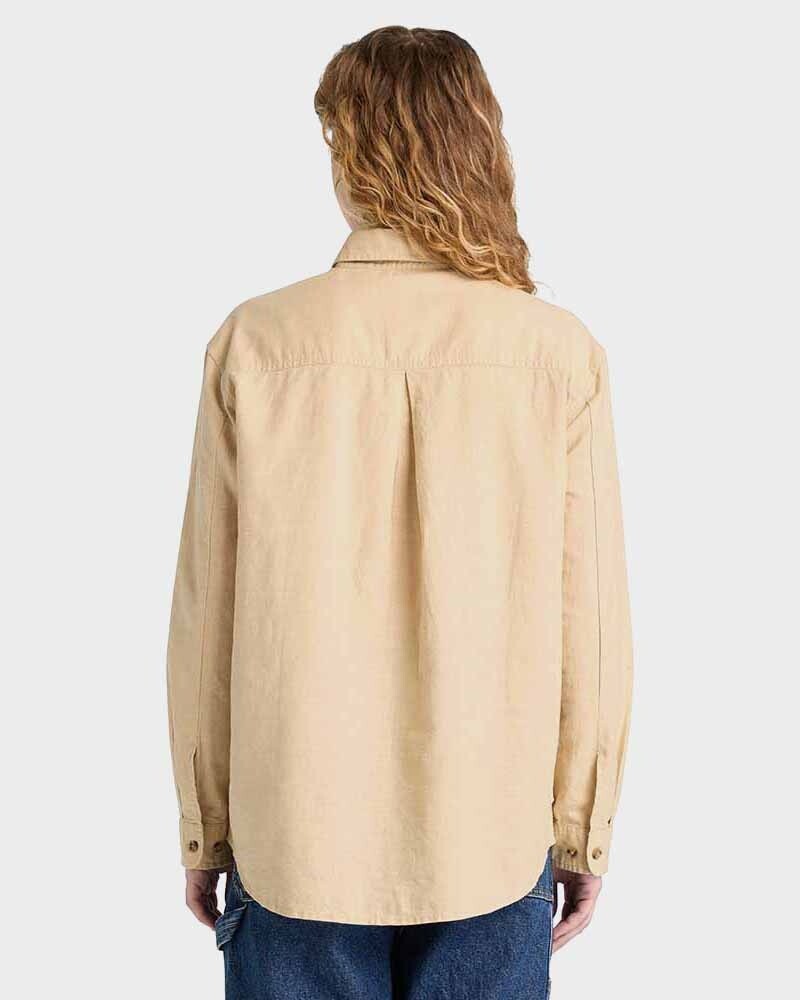 Camisa Linen Blend Long-sleeve Mujer 4334
