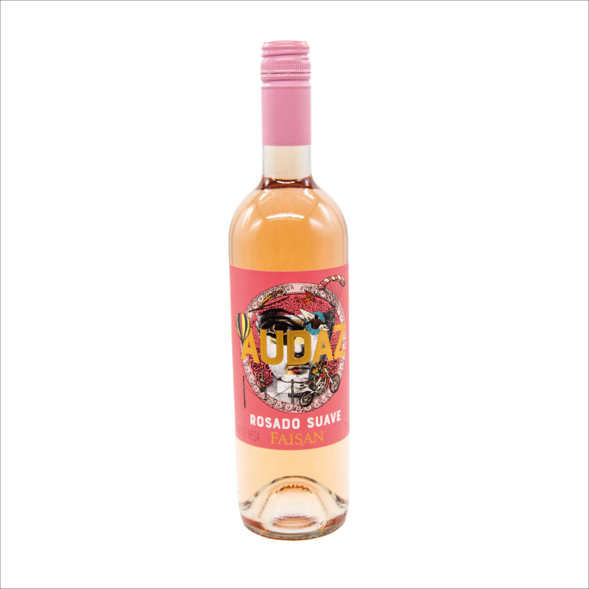 Vino AUDAZ 750ml (FAISÃÂN) - Rosado Suave 