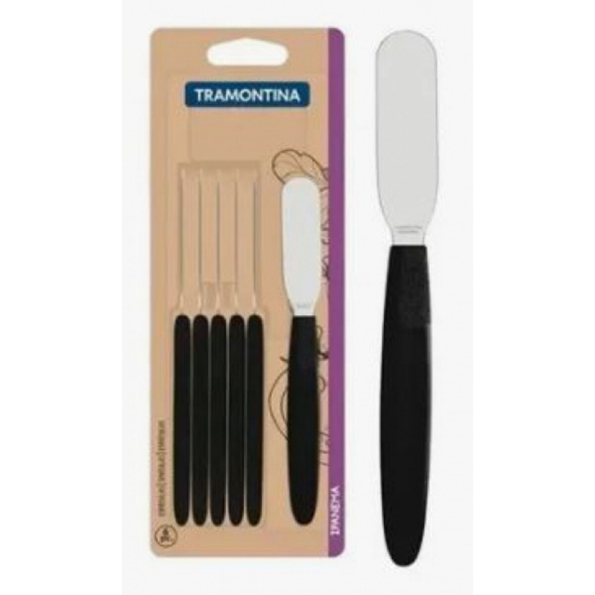 Espátulas para untar Ipanema negro x6 | Tramontina 23399/048 