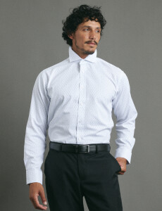 012680 CAMISA HARRINGTON LABEL Blanco/azul Osc