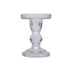 Candelabro Portavelas de Vidrio Transparente 11.5cm Candelabro Portavelas de Vidrio Transparente 11.5cm