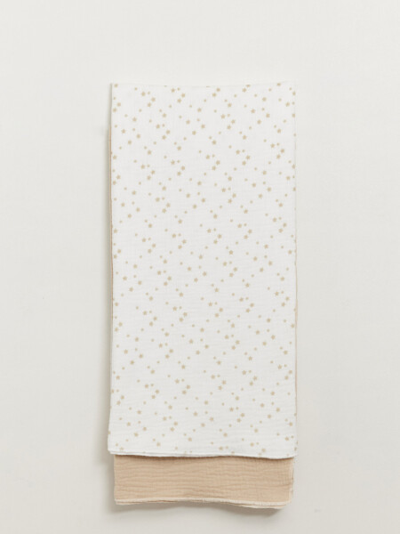 Sabana de muselina pack x2 Beige