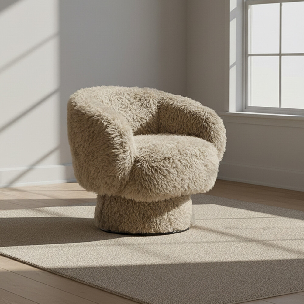 BUTACA TELA-PREMIUM MARRON POODLE TAUPE