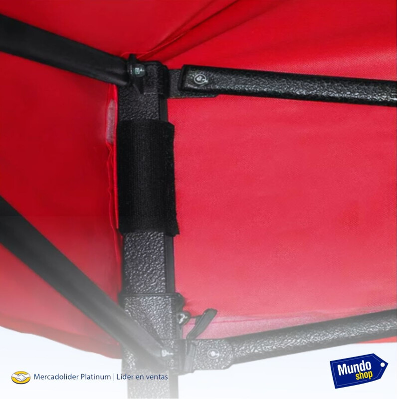 Gazebo Plegable Toldo Super Reforzado 3x3x3 Filtro Uv 15KG Rojo
