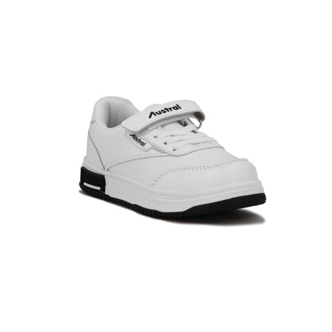 Austral Casual Deportivo Niños C/Cordones-Niño/a Blanco-Negro