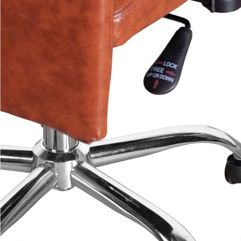 ASIENTO DE OFICINA PU-Y-METAL MARRON HY-537