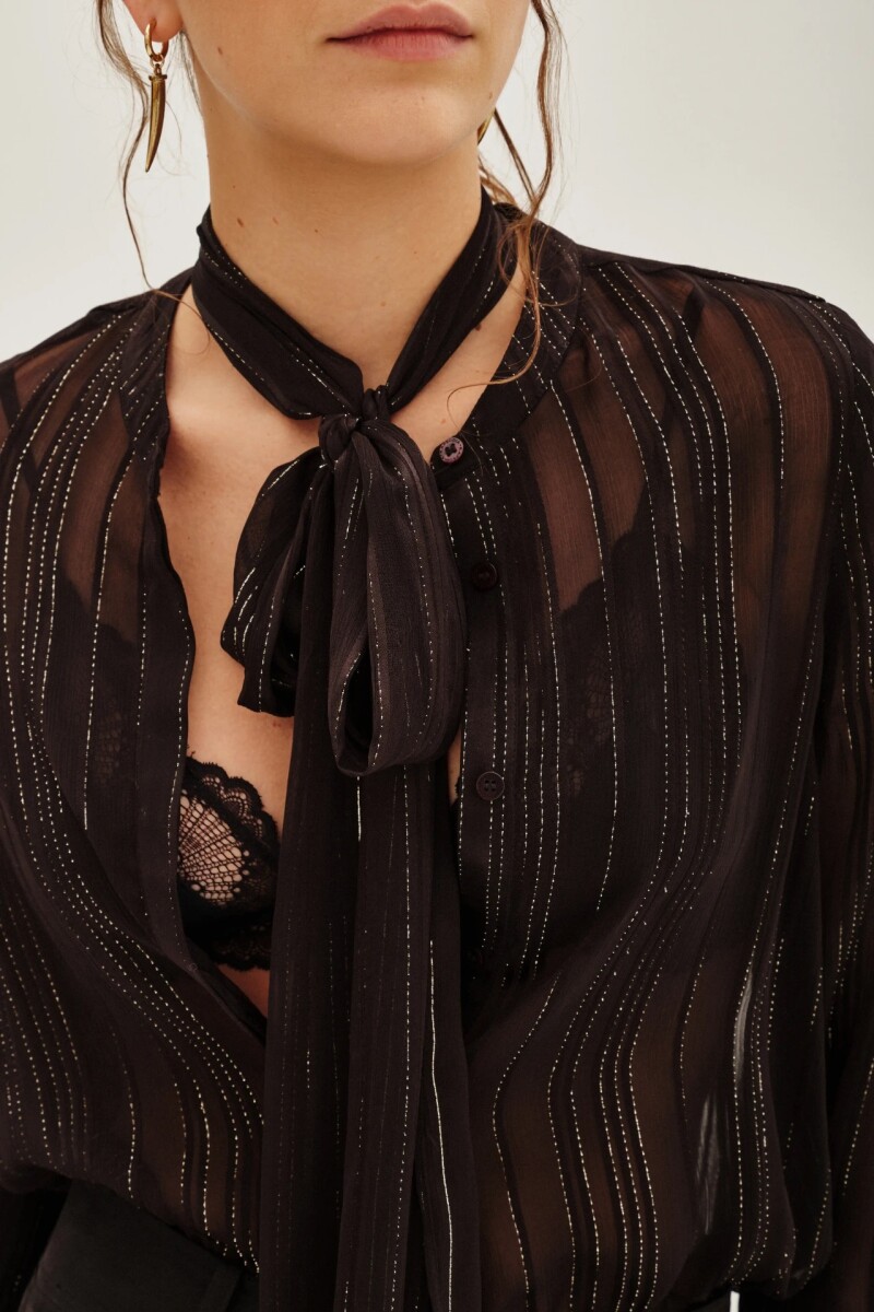 Camisa Maki Scarf Negro