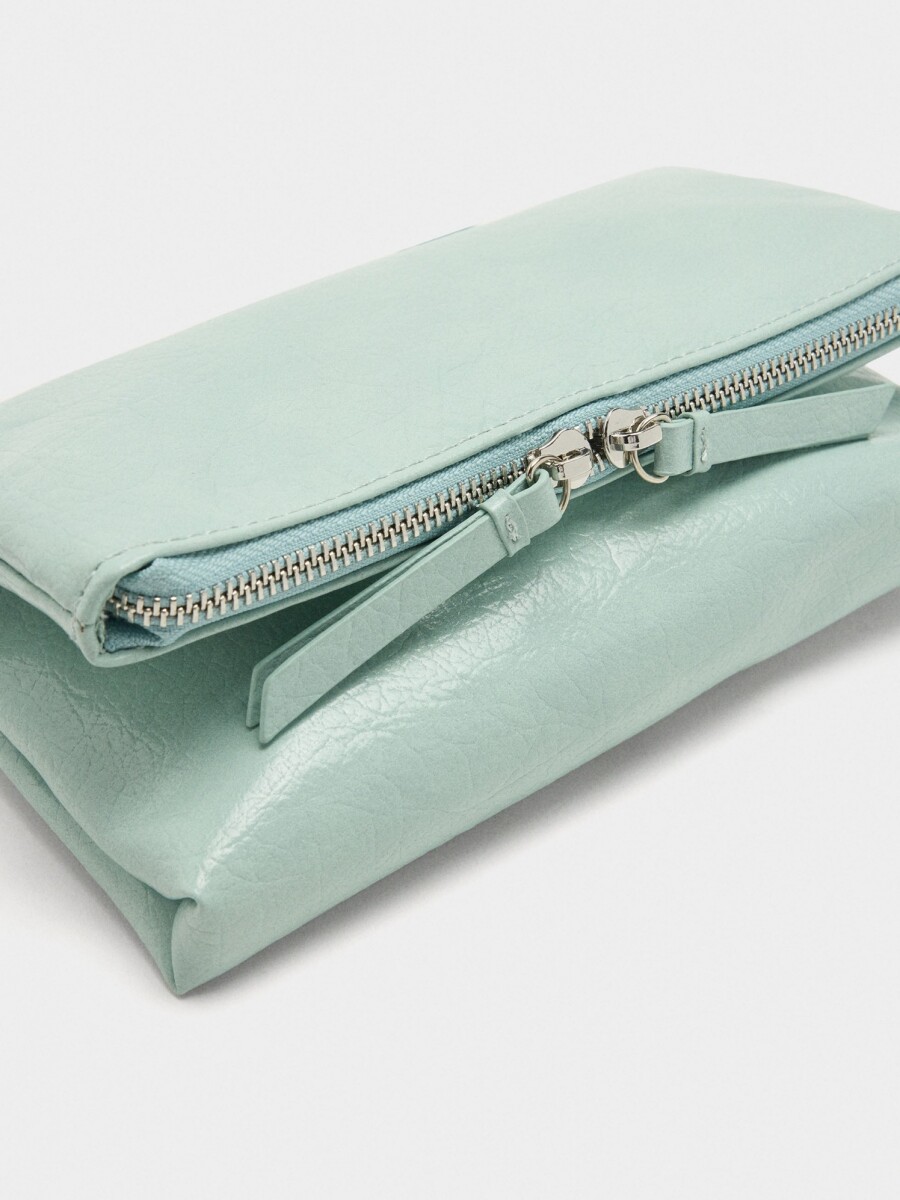 Bolso Bandolera Efecto Craquelado azul