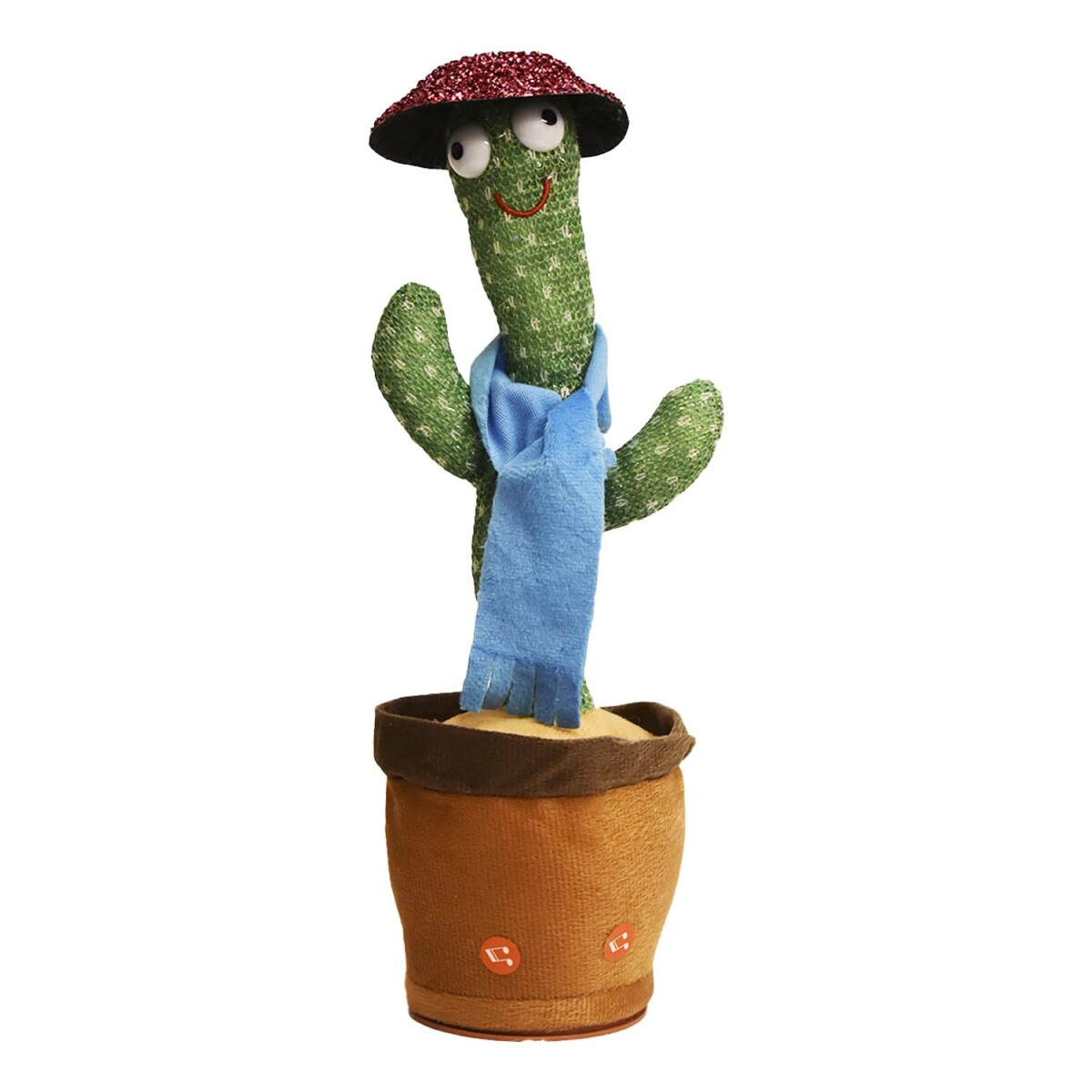 Cactus Muñeco Bailarín c/Música Luz Que Habla Graba y Repite - Fucsia Brillante 