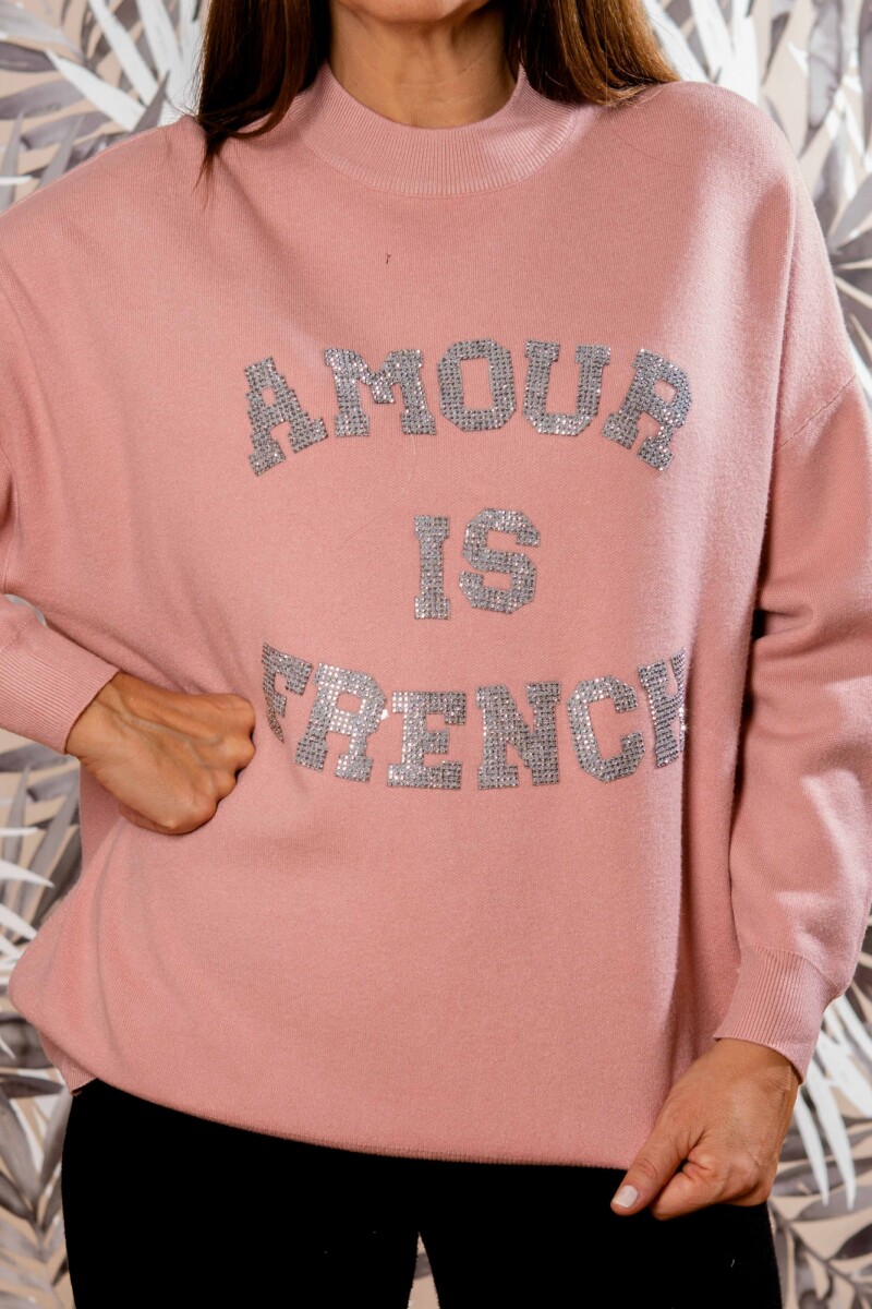 Sweater Amour is French Rosa