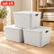 Set x3 Caja ratán 40 lts BLANCO