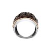 Anillo Corazón-Plata y Oro-Piedra Zirconia-AN5078 conpiedra