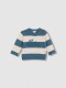 Jersey De Rayas Con Grafico Gris