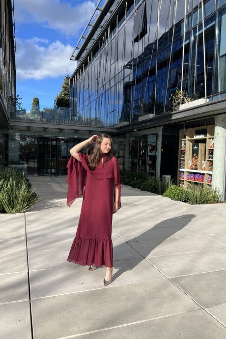 Vestido Matilda Bordeaux
