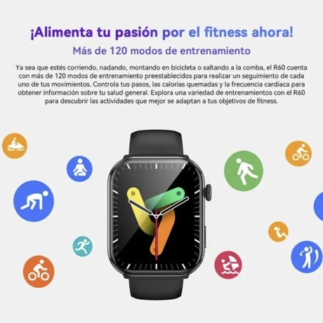 Reloj Inteligente Smartwatch Deportivo Blackview R60 negro