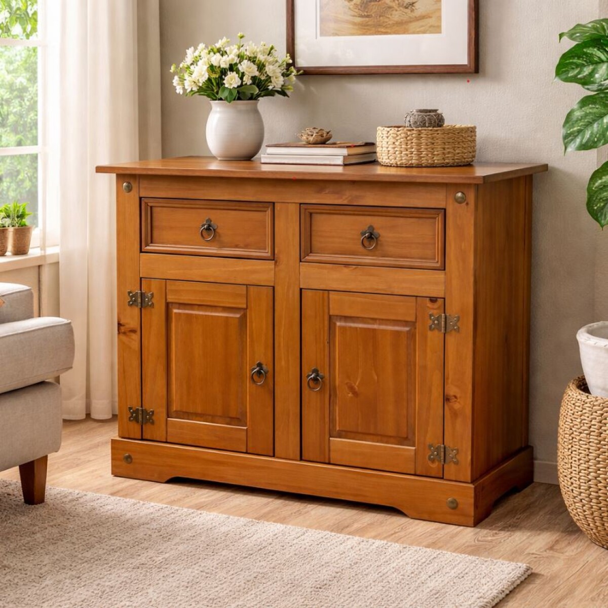 Aparador Buffet 2 Puertas Corona Caramelo CH9182C 