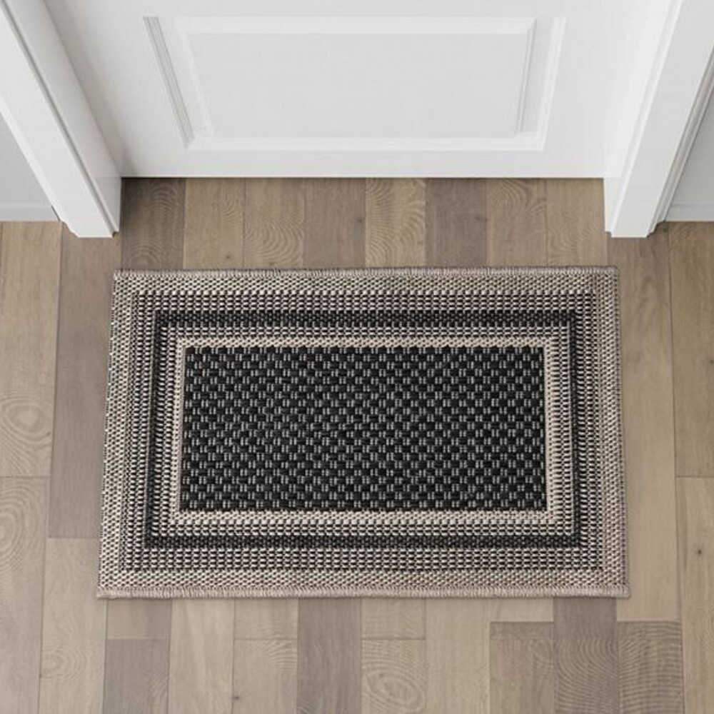 Alfombra Felpudo de Entrada - Eco Nature 40x60 cm Moldura Chumbo