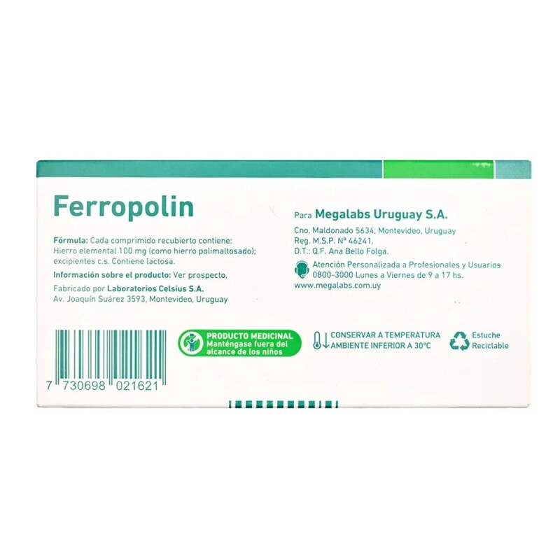 Ferropolin 100 Mg. 30 Comp. Ferropolin 100 Mg. 30 Comp.