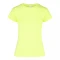 Camiseta jaspe a la base dama - Amarillo neón