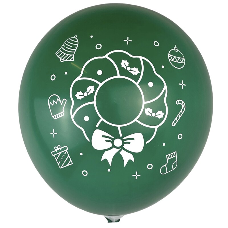 Globo Feliz Navidad Latex inflado con aire Globo Feliz Navidad Latex inflado con aire