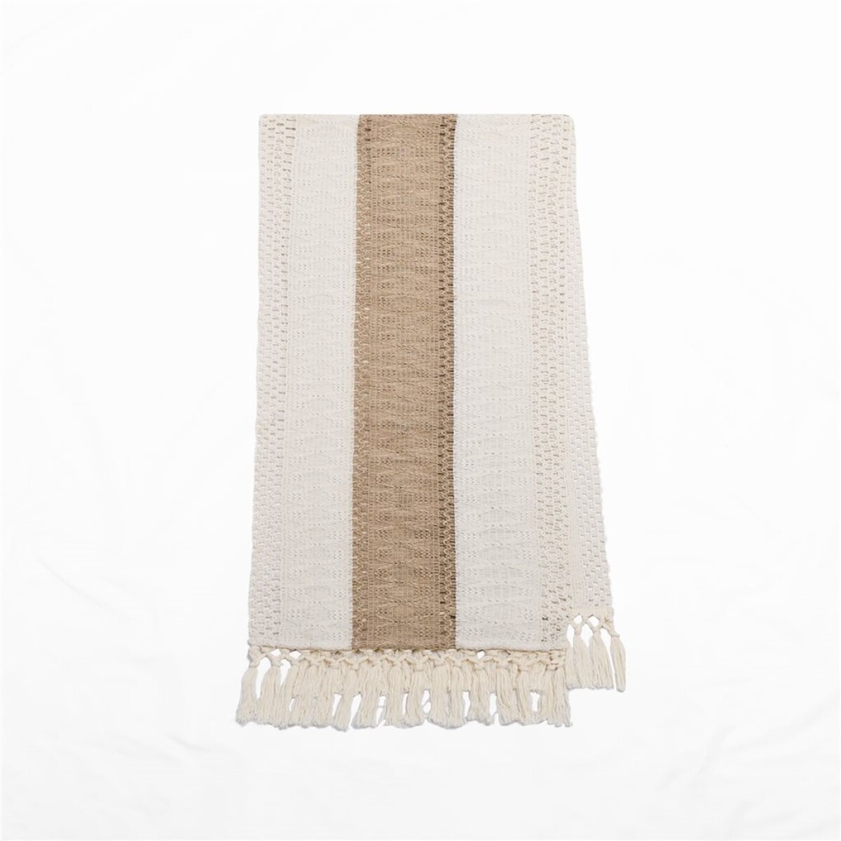 SENDERO 1 LINEA LINO 30x140CM NATURAL/BLANCO 