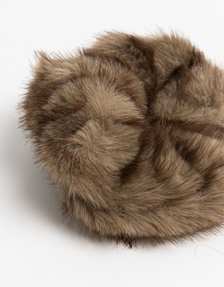 Skunzies Maxi Scrunchie Pelo Sintético - Marron Beige