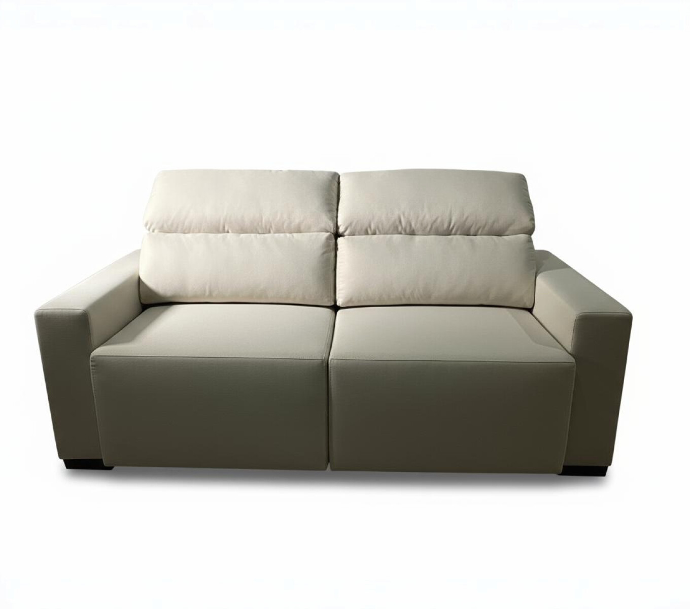 San Bernardo Liso – Sofá Reclinable con Asientos Retráctiles - 2.00 - Beige 