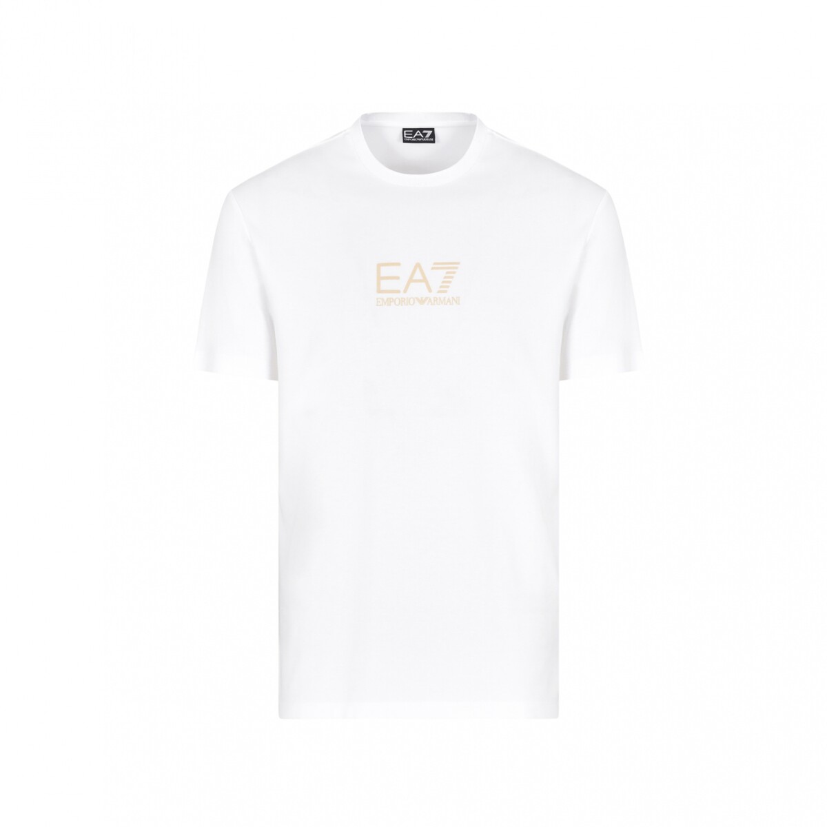 GOLD LABEL VISCOSE-JERSEY CREW - EA7 EMPORIO ARMANI - White 