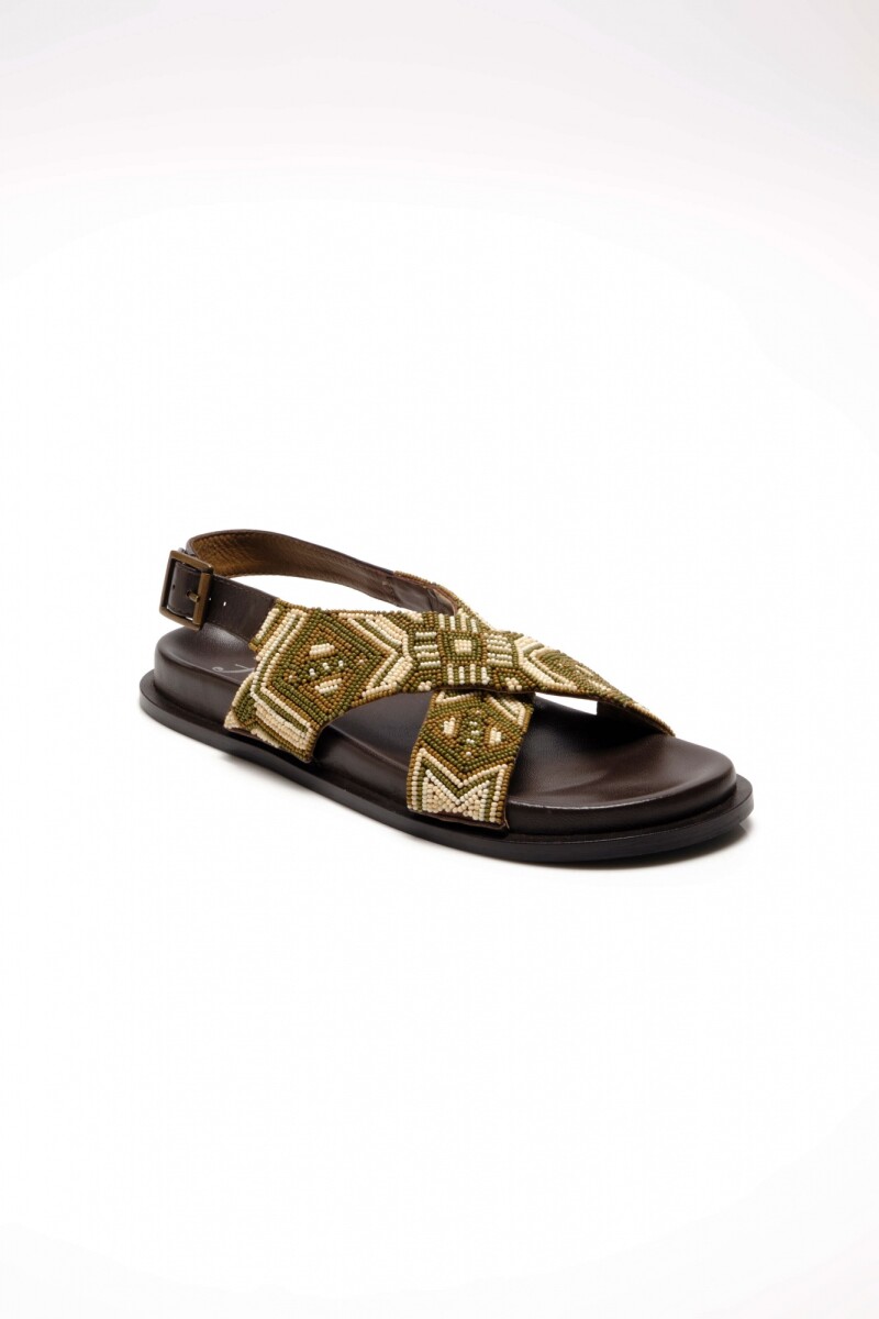 MALI BEADED SANDAL Vison