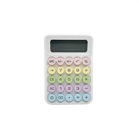 Calculadora 12 digitos color pastel Blanco