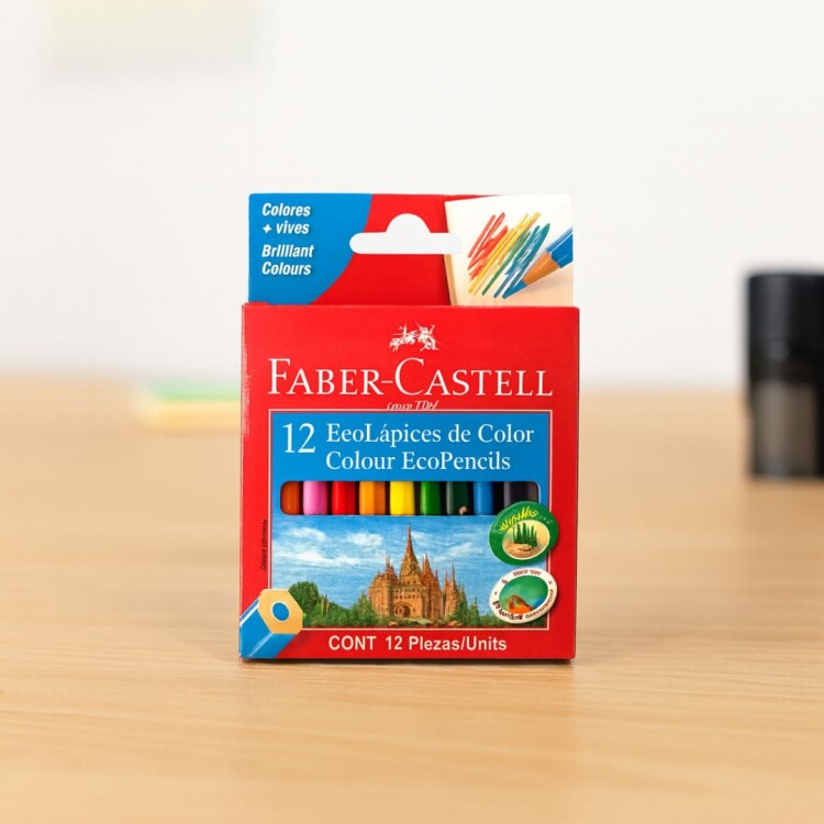 Lápices De Colores Cortos Faber-Castell x 12 Lápices De Colores Cortos Faber-Castell x 12