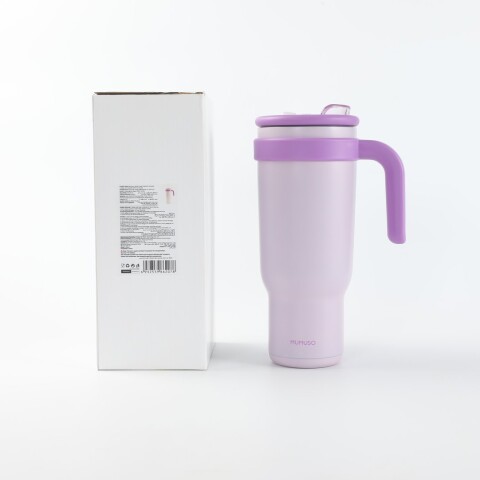 VASO TÉRMICO DE GRAN CAPACIDAD SERIE MACARON CON ASA (1200 ML/MORADO) VASO TÉRMICO DE GRAN CAPACIDAD SERIE MACARON CON ASA (1200 ML/MORADO)