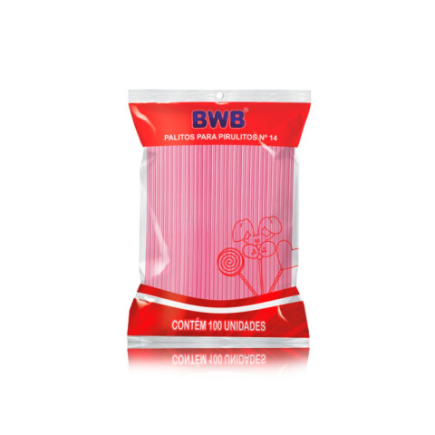 Palito PET 14cm x100 Rosa