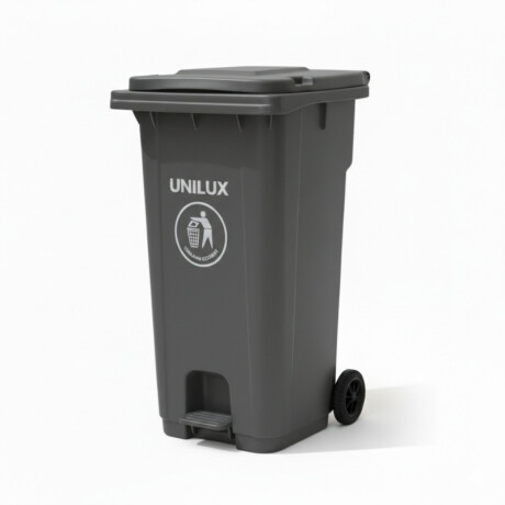 CONTENEDOR DE BASURA CON RUEDAS 240 LITROS Contenedor de Basura con Ruedas 240 Litros Gris