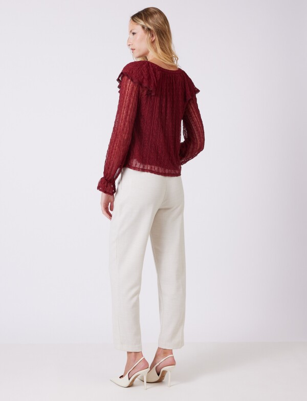 Blusa Encaje BORDEAUX