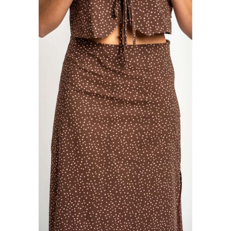 Falda Lunares Marron
