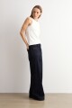 Jean flare Aria bolsillos plaqué jean oscuro