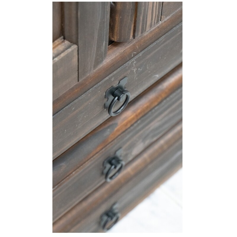 Ropero Madera Pino Macizo 6 Puertas Placard - Nogal Ropero Madera Pino Macizo 6 Puertas Placard - Nogal