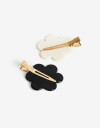 Horquillas Set Flores Sets De Hebillas - Combinacion Bicolor