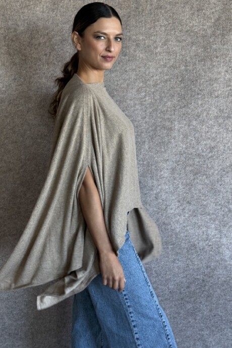 Poncho Sophie Lanilla Beige melange