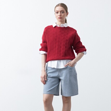 SWEATER CHESS Rojo Oscuro