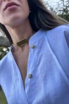 Melted Bar Choker Bronce