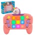 Joystick Consola Interactiva 15 Botones Con Luces Y Sonido UNICORNIO ROSA
