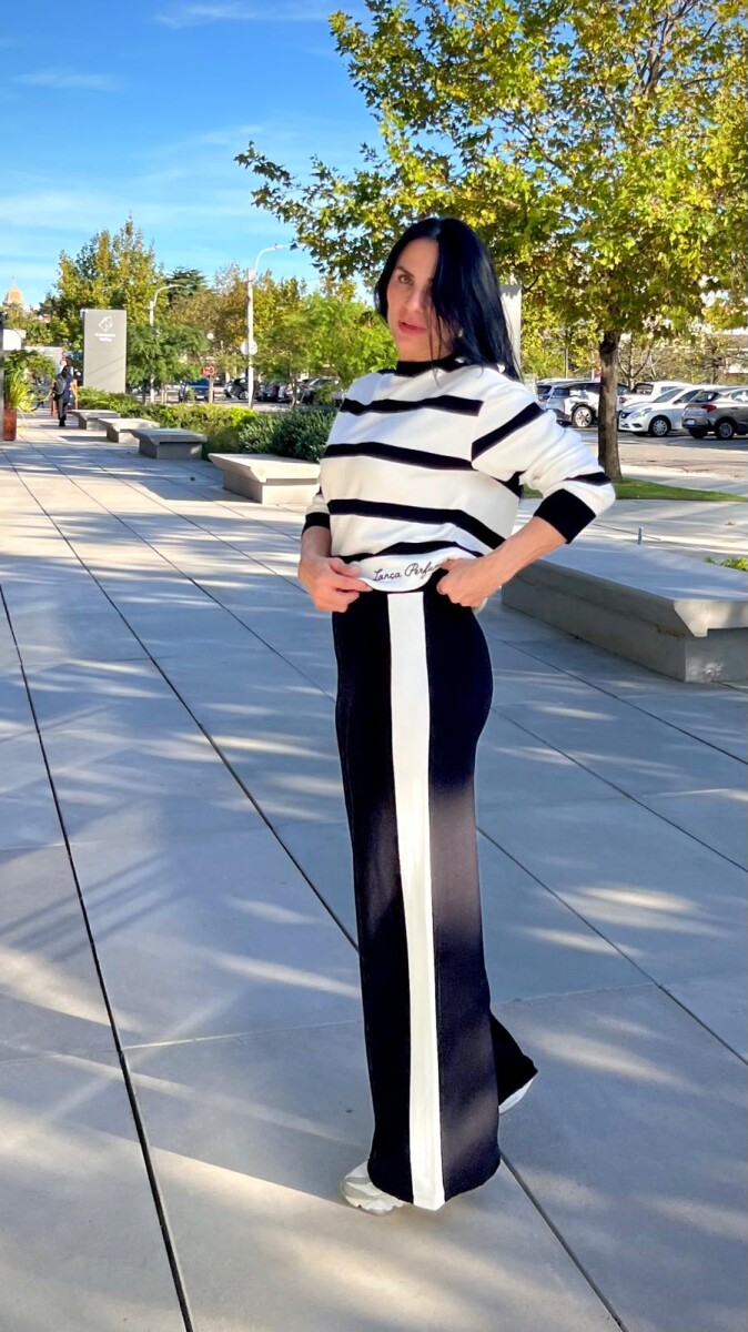 Pantalon wide leg Benagil - Negro 