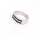 Anillo En Oro 18K Blanco Y Zafiros. Anillo En Oro 18K Blanco Y Zafiros.