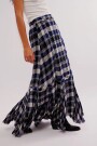 FALDA MAXI PLAID Azul
