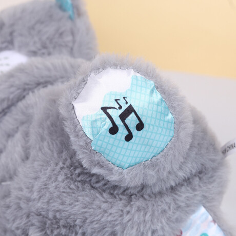 Peluche De Apego Nutria Con Respiración Gris
